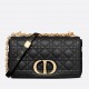 Dior Caro Medium Bag In Black Cannage Calfskin