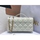 Dior Miss Dior Mini Bag In White Cannage Lambskin