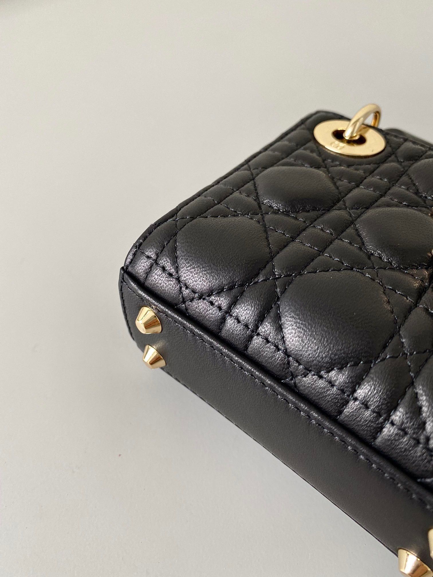 Dior Lady Dior Micro Bag In Black Cannage Lambskin