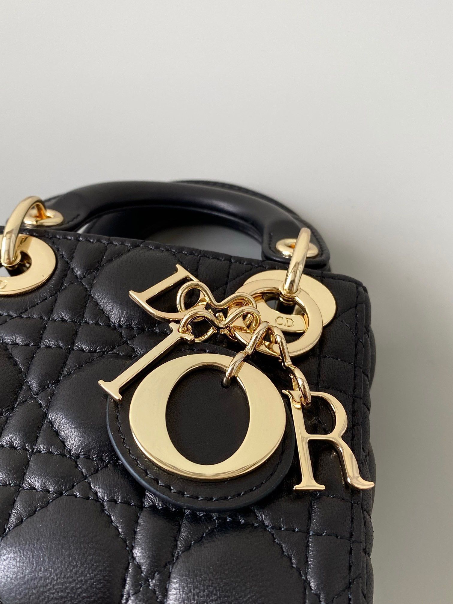 Dior Lady Dior Micro Bag In Black Cannage Lambskin