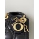 Dior Lady Dior Micro Bag In Black Cannage Lambskin