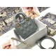 Dior Lady Dior Mini Bag with Chain in Grey Cannage Lambskin