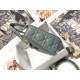 Dior Lady Dior Mini Bag with Chain in Grey Cannage Lambskin