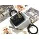 Dior Lady Dior Mini Bag with Chain in Black Cannage Lambskin