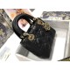 Dior Lady Dior Mini Bag with Chain in Black Cannage Lambskin