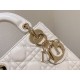 Dior Lady Dior Mini Bag with Chain in White Cannage Lambskin