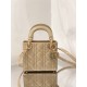 Dior Lady Dior Mini Chain Bag with Chain in Aesthetic Beige Patent Calfskin