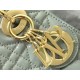 Dior Lady Dior Mini Chain Bag with Chain in Grey Patent Calfskin