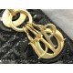 Dior Lady Dior Mini Chain Bag with Chain in Black Patent Calfskin