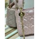 Dior Lady Dior Mini Chain Bag with Chain in Lotus Pearlescent Lambskin