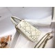 Dior Lady Dior Mini Chain Bag in White Lambskin with Star Embroidery