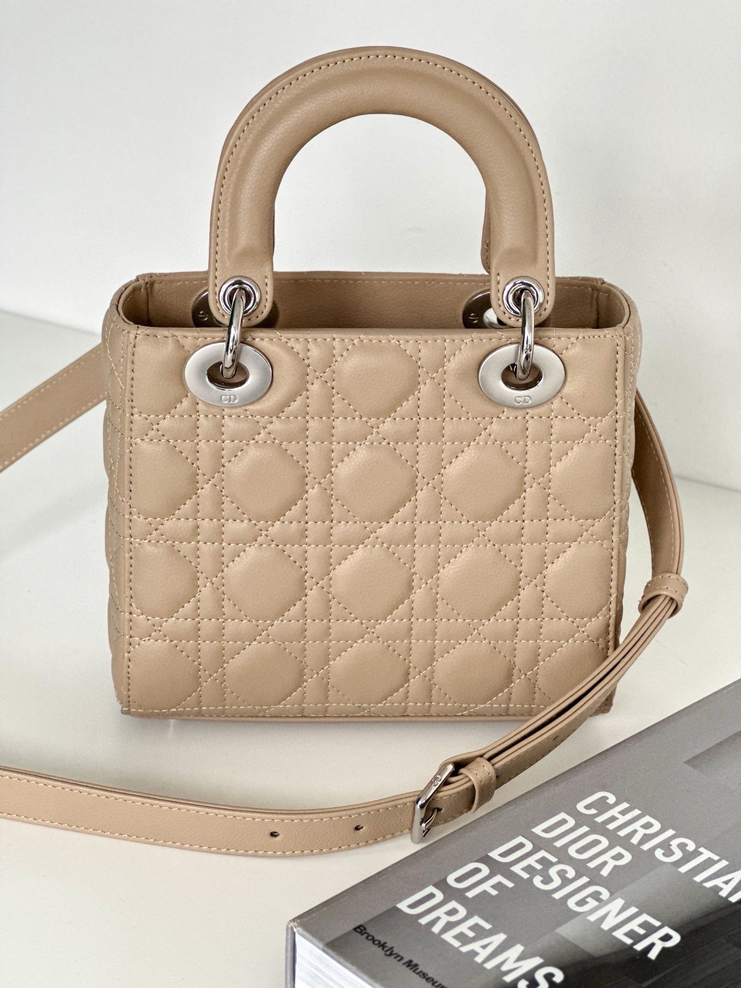 Dior Small Lady Dior My ABCDior Bag in Beige Cannage Lambskin