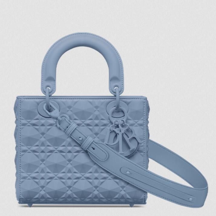 Dior Small Lady Dior My ABCDior Bag in Denim Calfskin with Diamond Motif