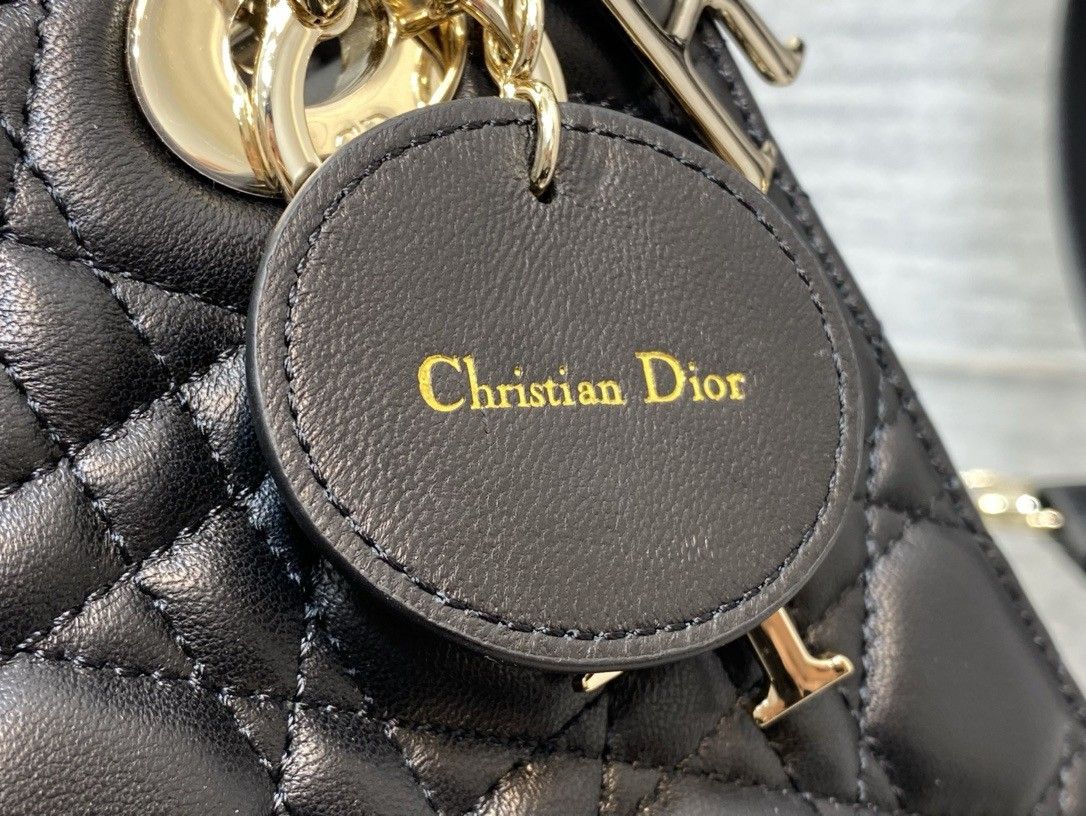 Dior Small Lady Dior My ABCDior Bag in Black Lambskin