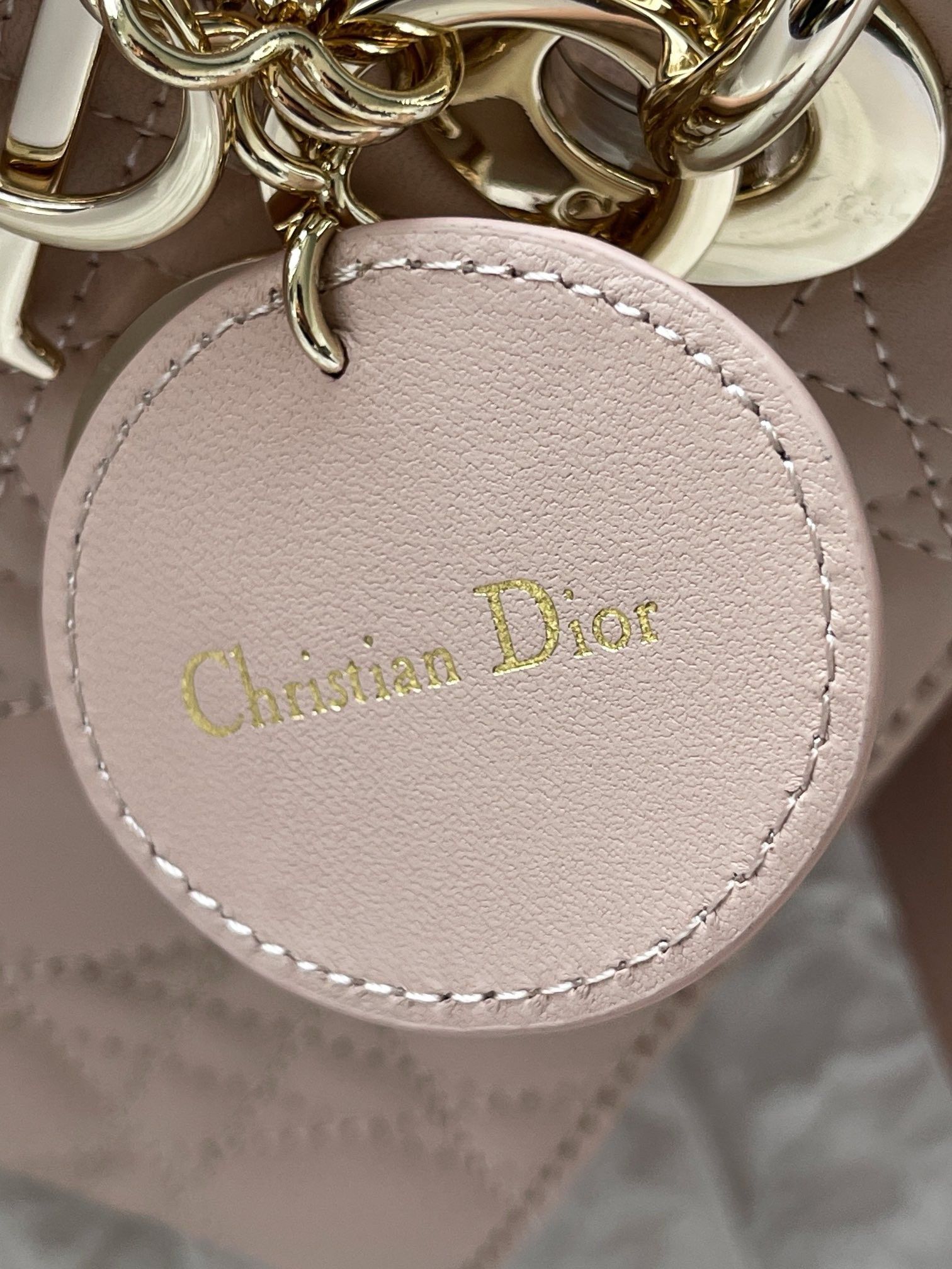 Dior Small Lady Dior My ABCDior Bag in Powder Pink Lambskin