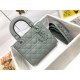 Dior Small Lady Dior My ABCDior Bag In Grey Ultramatte Calfskin