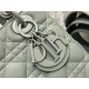 Dior Small Lady Dior My ABCDior Bag In Grey Ultramatte Calfskin