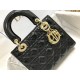 Dior Small Lady Dior Bag In Black Patent Cannage Calfskin