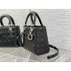 Dior Lady Dior Medium Bag in Black Grained Calfskin