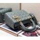 Dior Lady Dior Medium Bag In Grey Cannage Lambskin