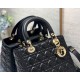 Dior Lady Dior Medium Bag In Black Cannage Lambskin