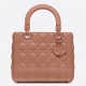 Dior Lady Dior Medium Bag In Blush Ultramatte Cannage Calfskin