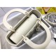 Dior Lady Dior Medium Bag In White Ultramatte Cannage Calfskin