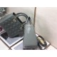 Dior Lady Dior Medium Bag In Grey Patent Cannage Calfskin