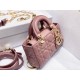 Dior Lady D-Joy Micro Bag In Peony Pink Cannage Lambskin