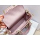 Dior Lady D-Joy Micro Bag In Peony Pink Cannage Lambskin