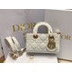 Dior Lady D-Joy Micro Bag In White Cannage Lambskin