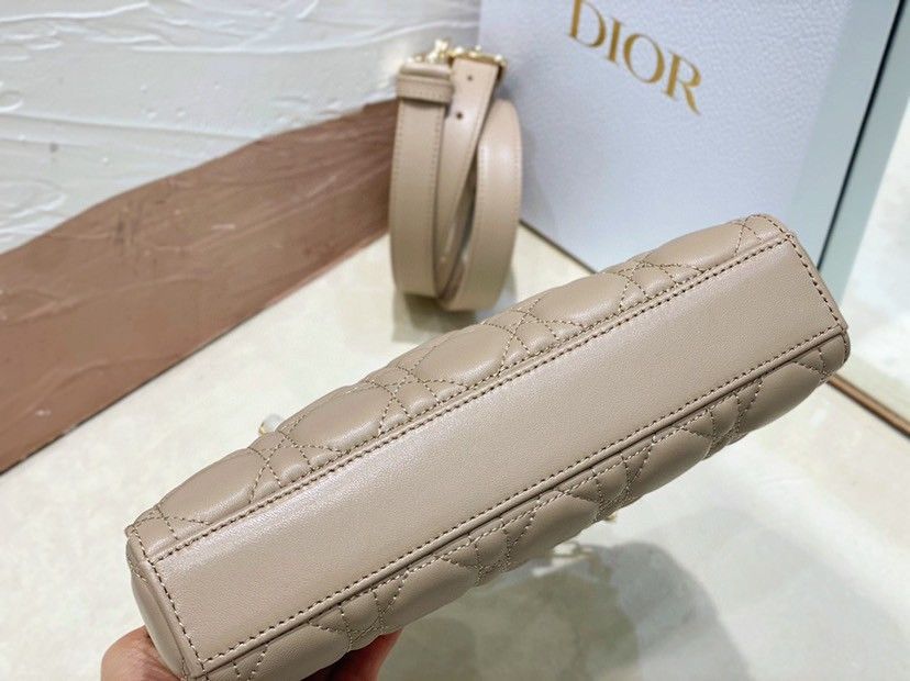 Dior Lady D-Joy Small Bag In Hazelnut Cannage Lambskin