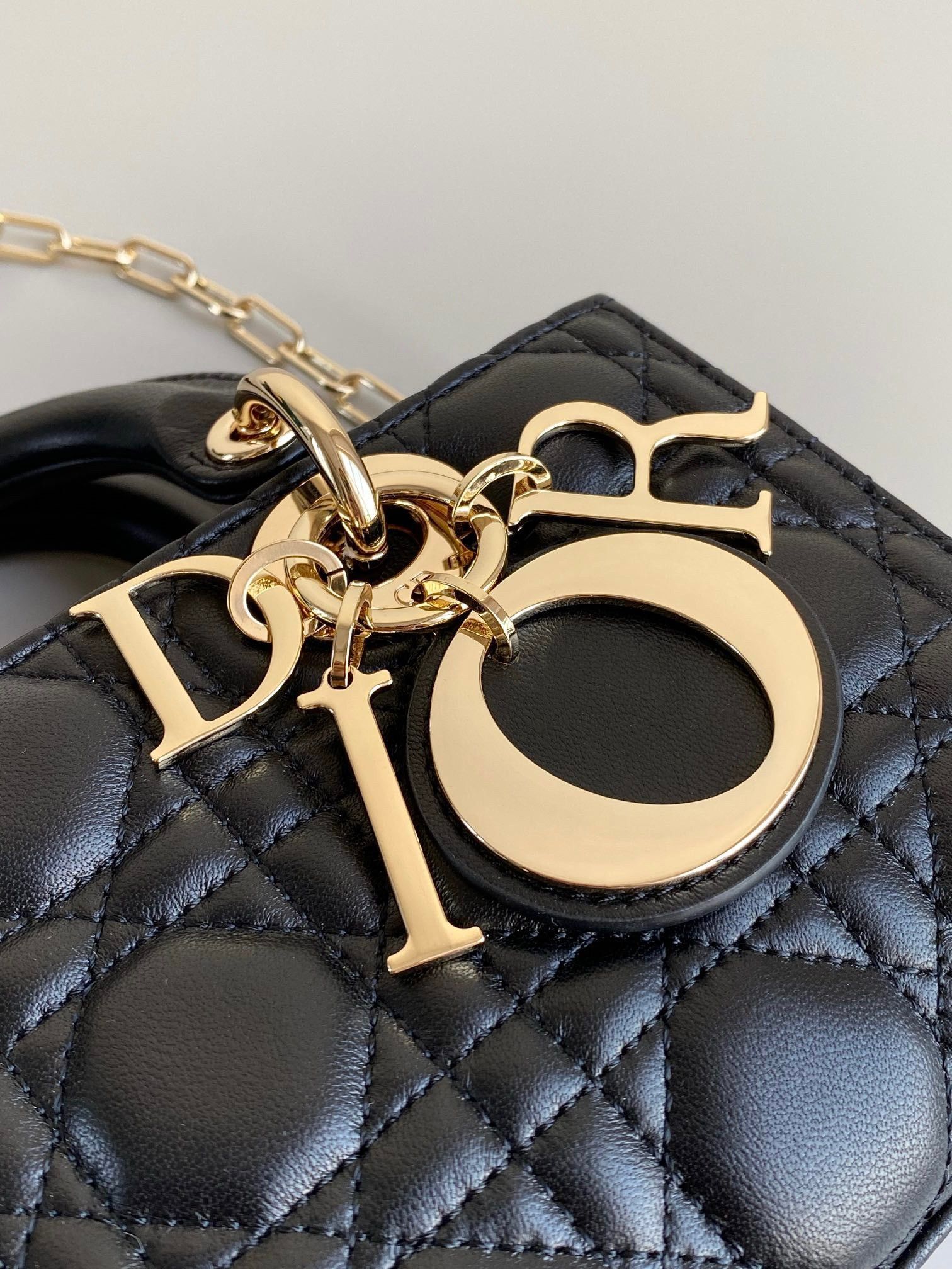 Dior Lady D-Joy Small Bag In Black Cannage Lambskin