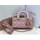 Dior Lady D-Joy Small Bag In Peony Pink Cannage Lambskin