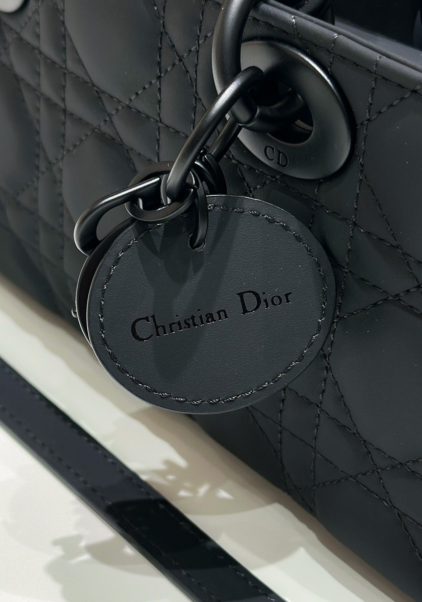 Dior Lady D-Joy Small Bag in Black Ultramatte Calfskin