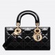 Dior Lady D-Joy Small Bag in Black Patent Calfskin