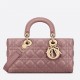 Dior Lady D-Joy Medium Bag In Peony Pink Cannage Lambskin