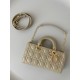 Dior Lady D-Joy Medium Bag In Sand Cannage Lambskin