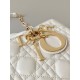 Dior Lady D-Joy Medium Bag In White Cannage Lambskin