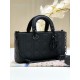 Dior Lady D-Joy Medium Bag in Black Ultramatte Calfskin