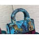 Dior Lady D-Lite Medium Bag In Multicolor Toile de Jouy Voyage Embroidery