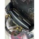 Dior Lady D-Lite Medium Bag In Black Jardin Botanique Embroidery