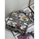 Dior Lady D-Lite Medium Bag In White Jardin Botanique Embroidery