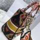 Dior Lady D-Lite Medium Bag In Yellow Dior Paisley Embroidery