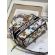 Dior Lady D-Lite Medium Bag In White Dior Petites Fleurs Embroidery