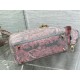 Dior Lady D-Lite Medium Bag in Grey and Pink Toile de Jouy Reverse Embroidery