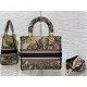 Dior Lady D-Lite Medium Bag In Beige Toile de Jouy Voyage Embroidery