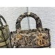 Dior Lady D-Lite Medium Bag In Brown Toile de Jouy Embroidery