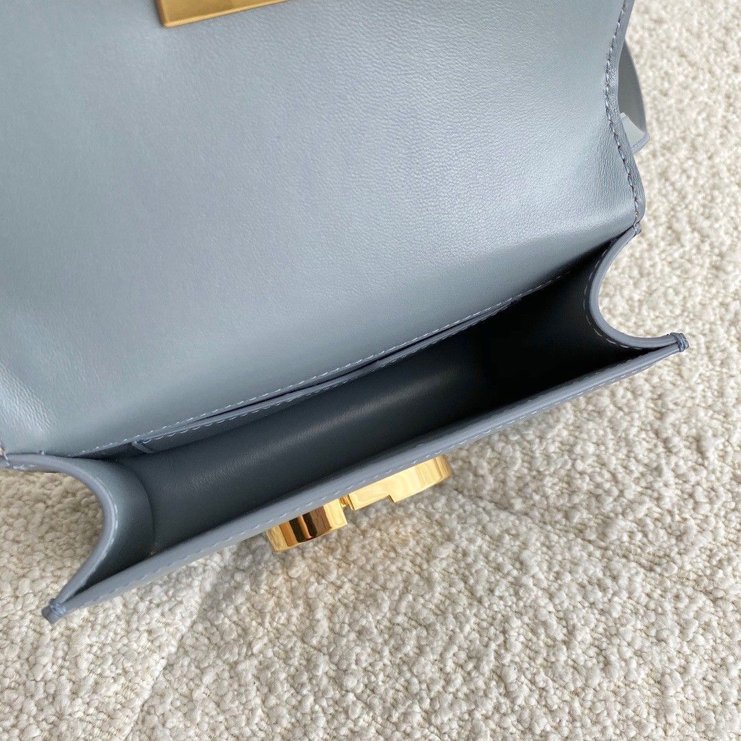 Dior 30 Montaigne Micro Bag In Grey Box Calfskin