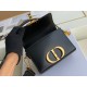 Dior 30 Montaigne Box Bag In Black Box Calfskin